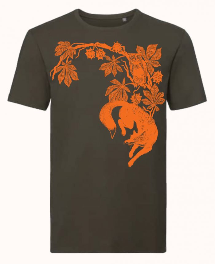 Fuchs T-Shirt Jagdmotiv Bio Baumwolle fair nachhaltig jagdmode siebdruck